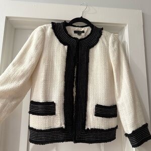 GORGEOUS Chanel Inspired Black and White Women's Jacket